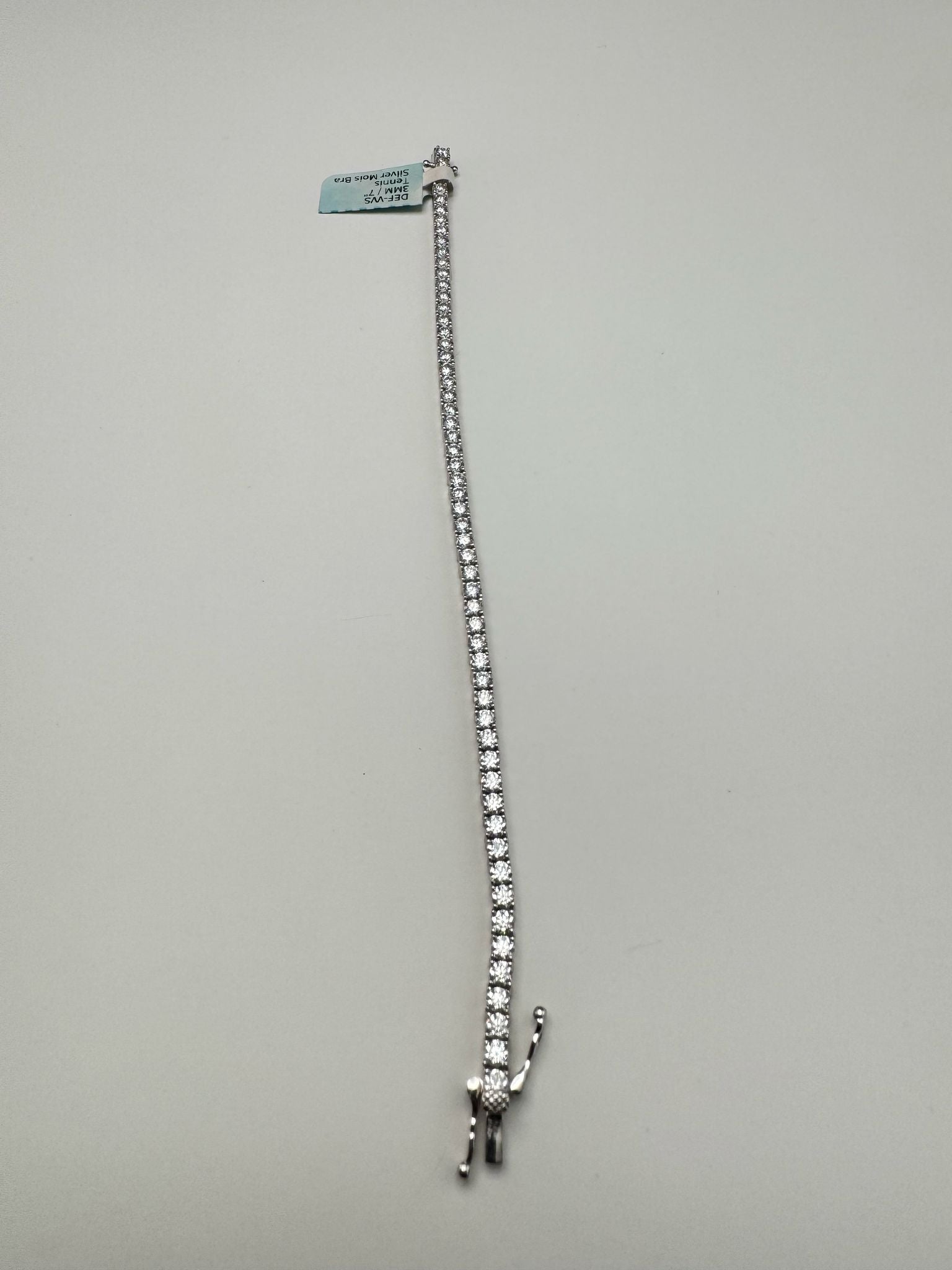 Silver Bracelet with 5.50 Carat Moissanite Stones