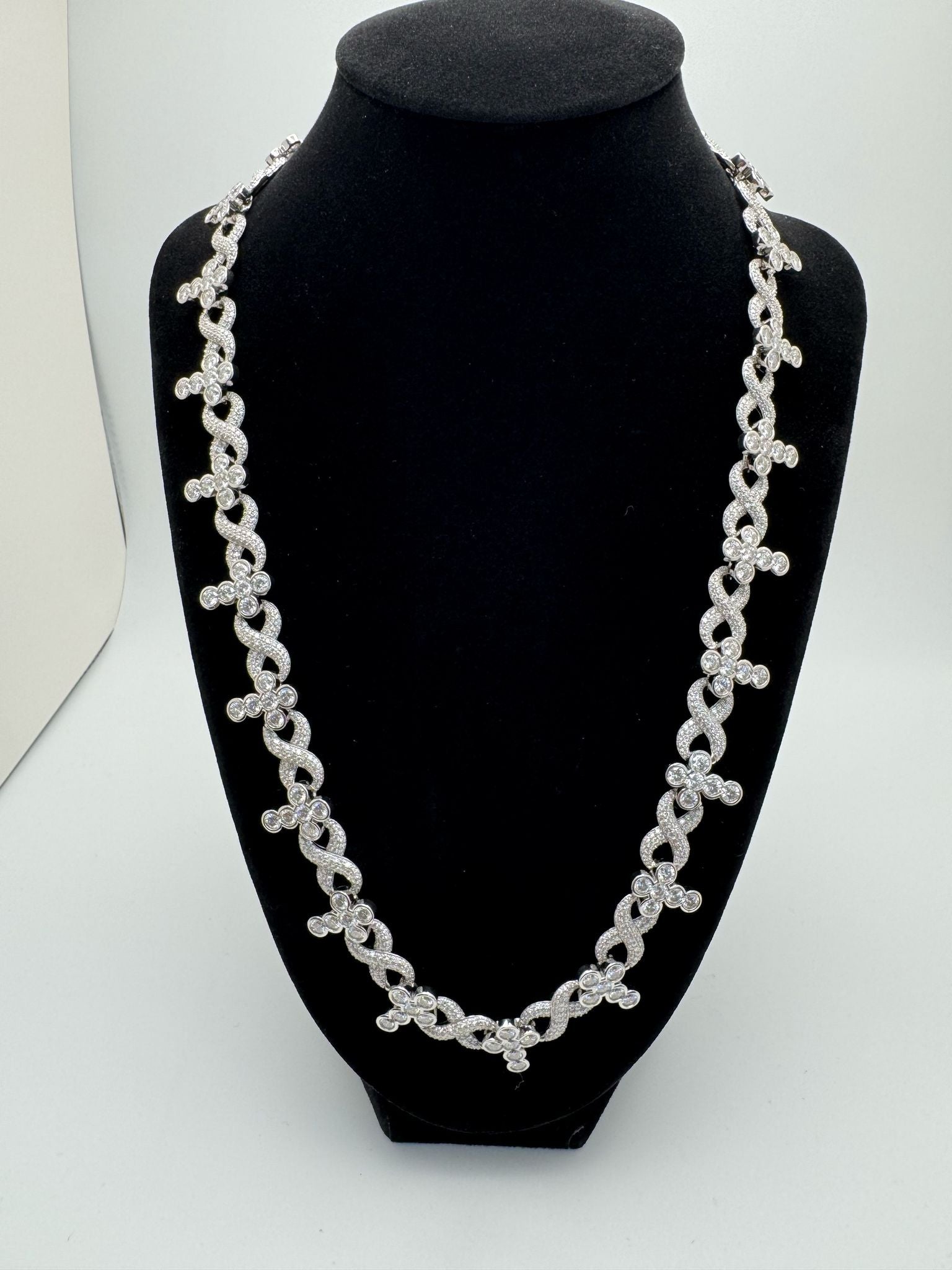 31 Carat Moissanite Silver Necklace - 20 Inches