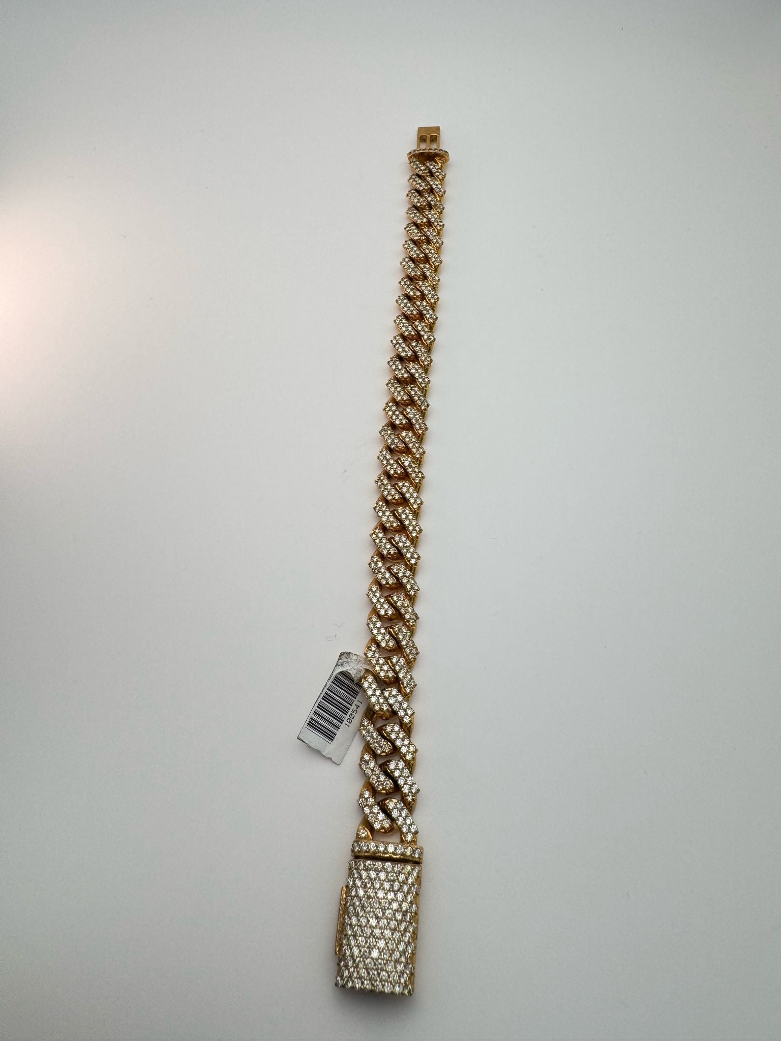 10K Yellow Gold Bracelet with 10.79 Carat Real Diamonds
