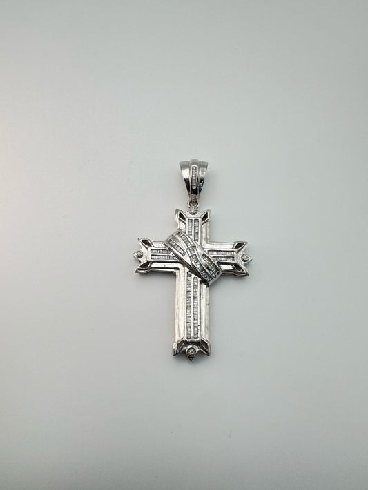 10K White Gold Ring with 4 Carat Real Diamonds